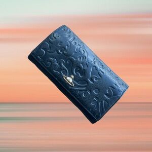 Vivienne Westwood Black Embossed Clutch